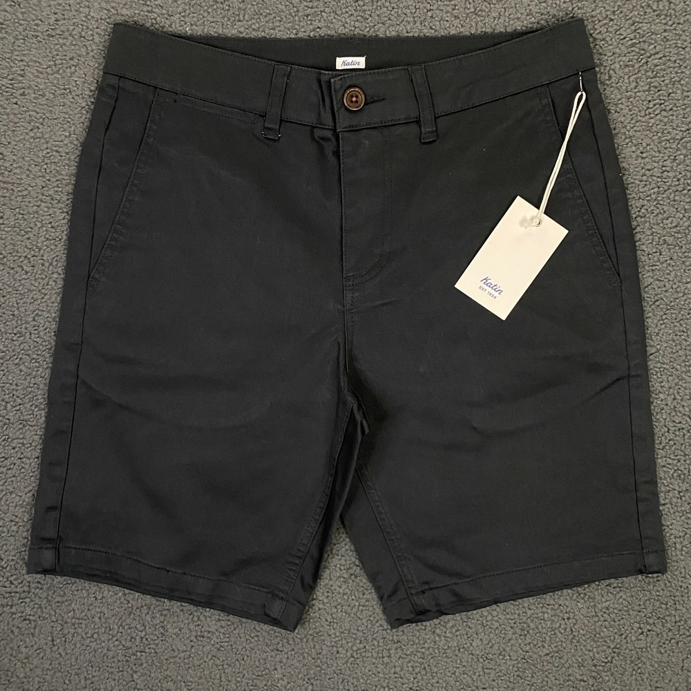 Katin Cove Short Mens size 29 Slim Fit Black Chino Beach Surf Skate NWT